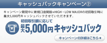5000円キャッシュバック